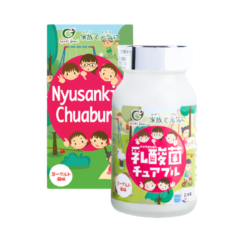 Kẹo ngậm bổ sung lợi khuẩn Genki Fami Nyusankin Chuaburu 30 viên