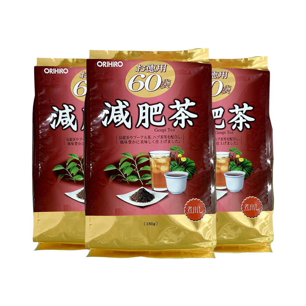 Combo 3 gói trà giảm mỡ bụng Orihiro Genpi Tea 180g (Chính hãng)