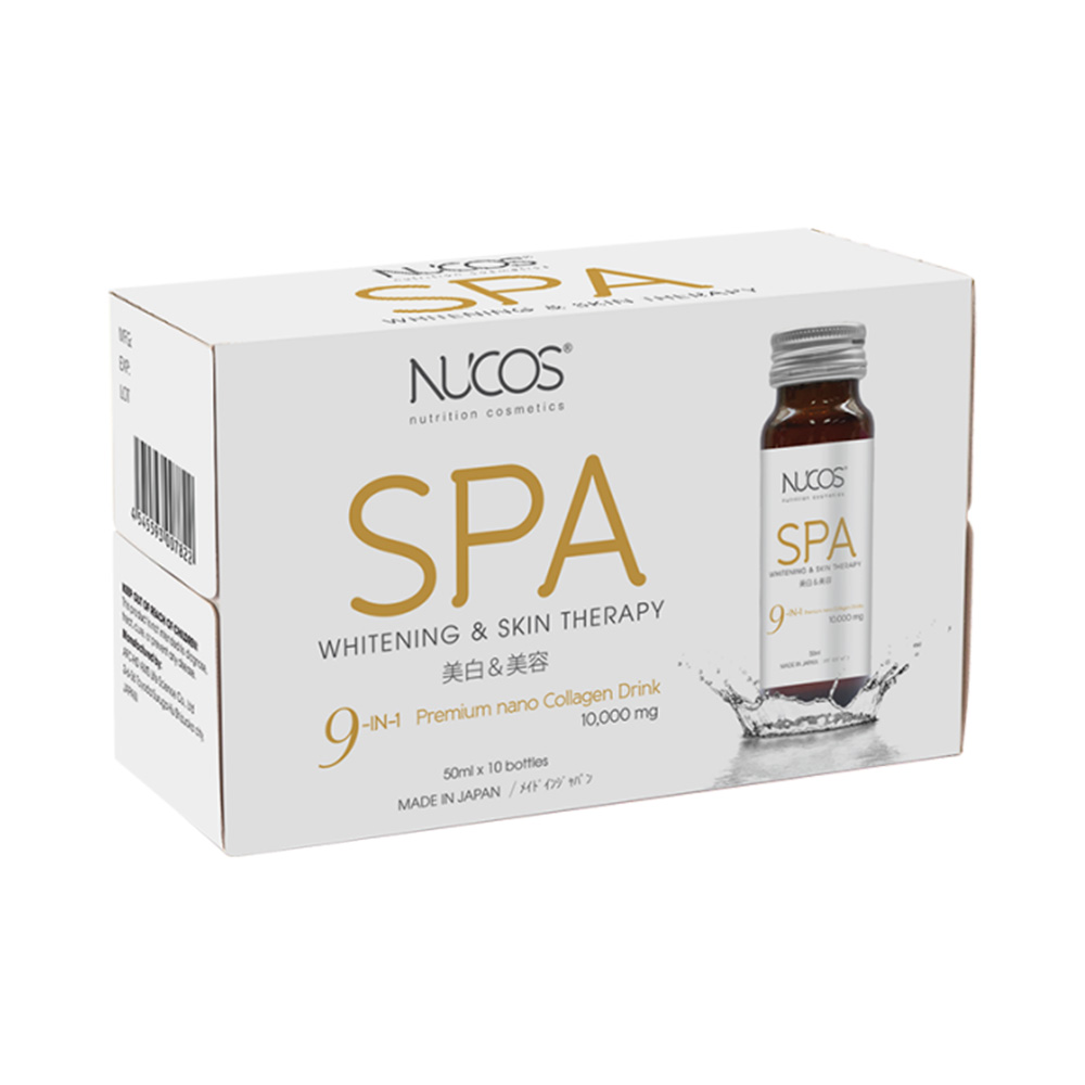 Combo 2 hộp nước uống Collagen Nucos Spa 10.000mg (Hộp 10 chai x 50ml) 