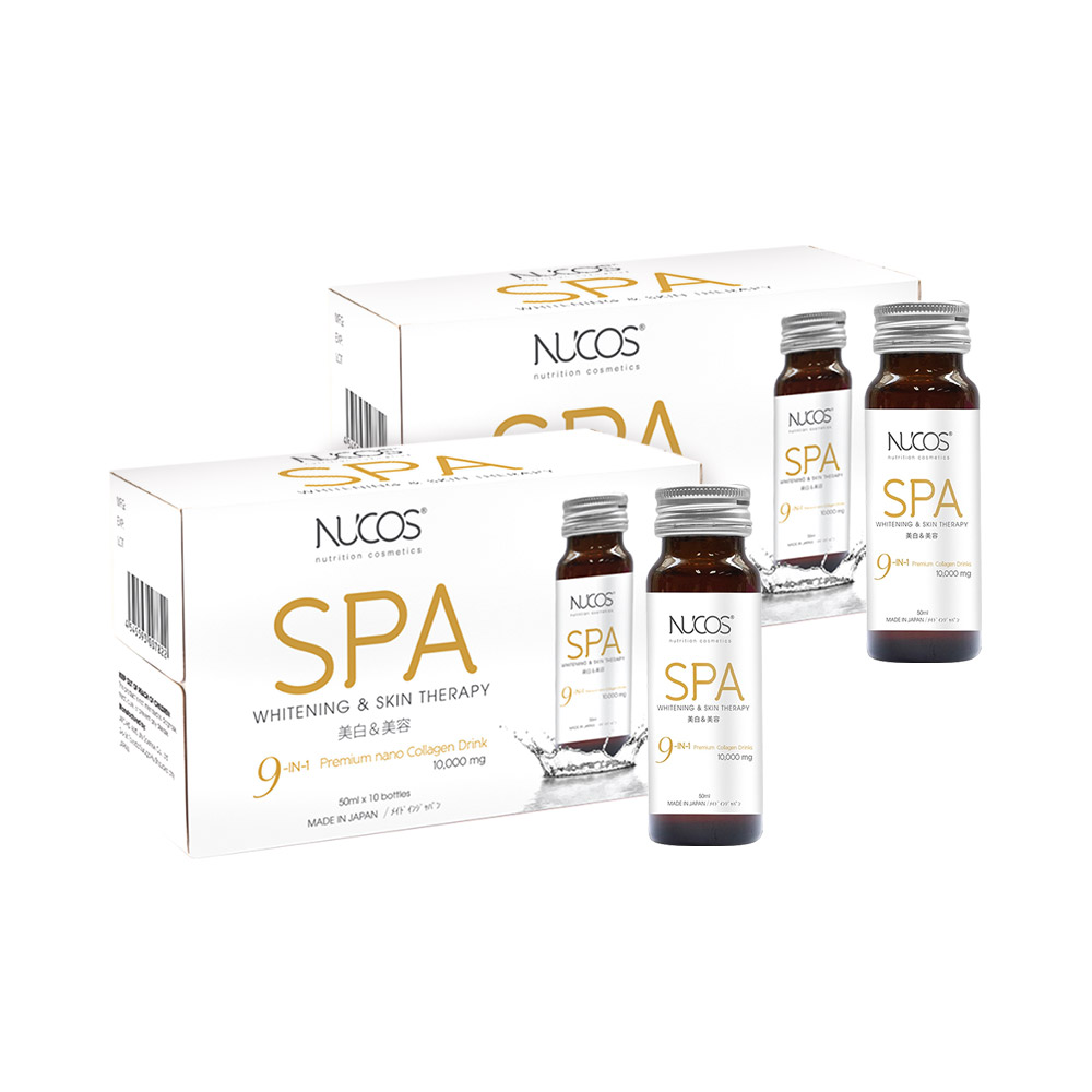 Combo 2 hộp nước uống Collagen Nucos Spa 10.000mg (Hộp 10 chai x 50ml) 