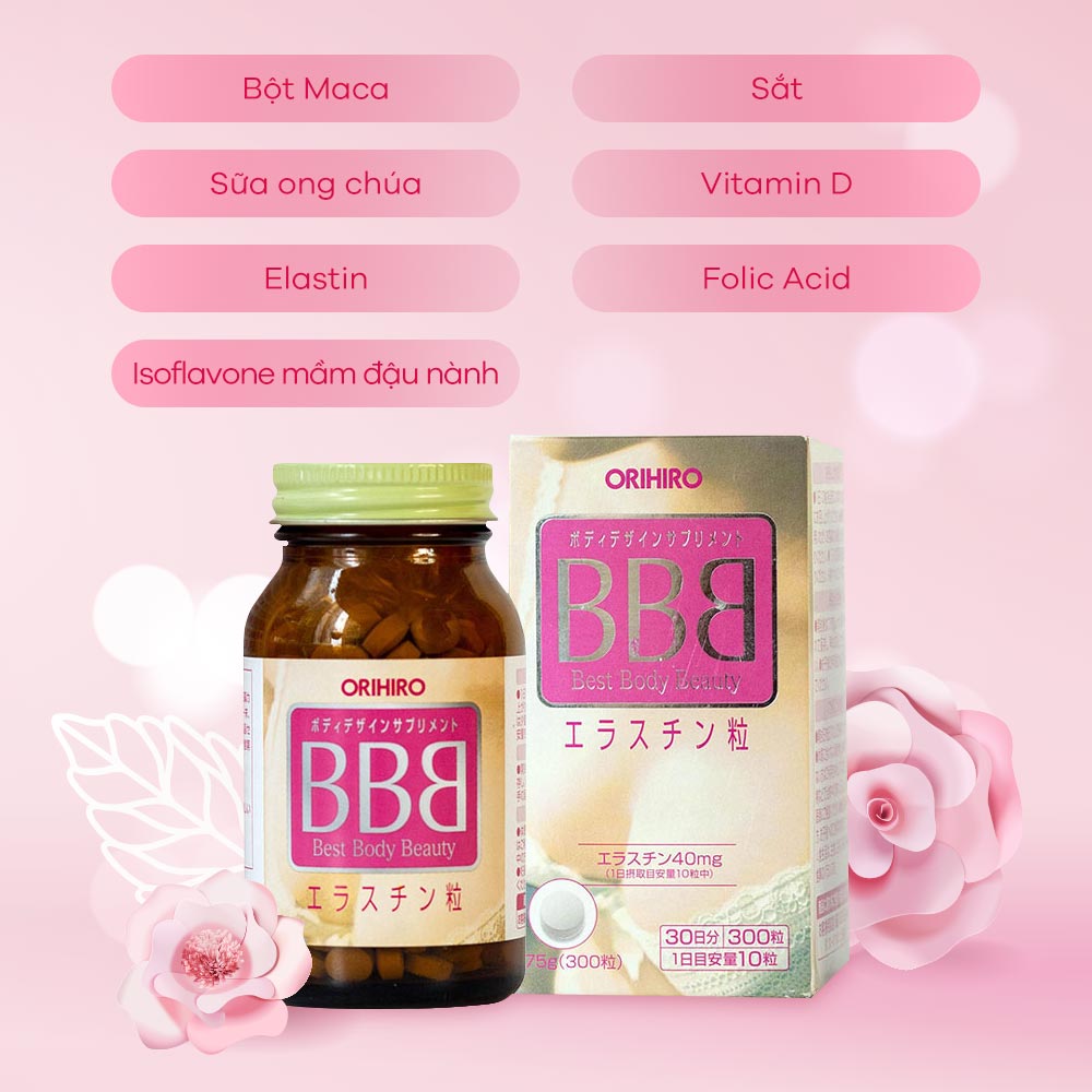 Viên uống hỗ trợ nở ngực Orihiro BBB Best Body Beauty 330 viên (Chính hãng)