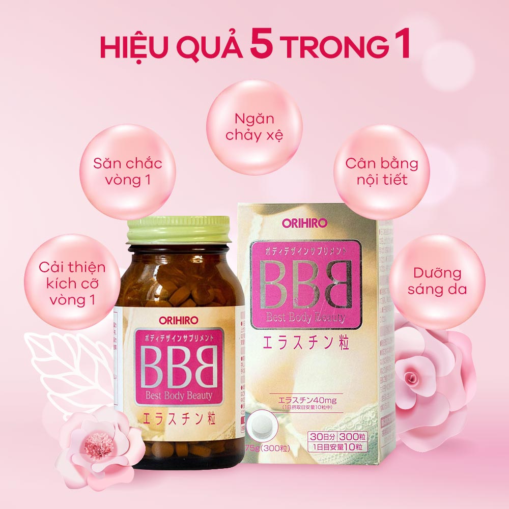 Viên uống hỗ trợ nở ngực Orihiro BBB Best Body Beauty 330 viên (Chính hãng)