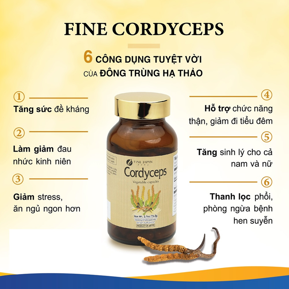 Đông trùng hạ thảo Fine Japan Cordyceps 120 viên