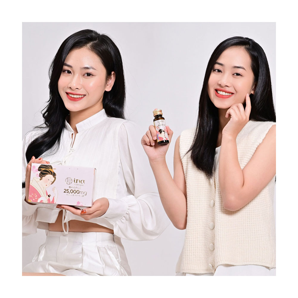 Nước uống Collagen Peptide INA  25,000mg (Hộp 10 chai x 50ml)