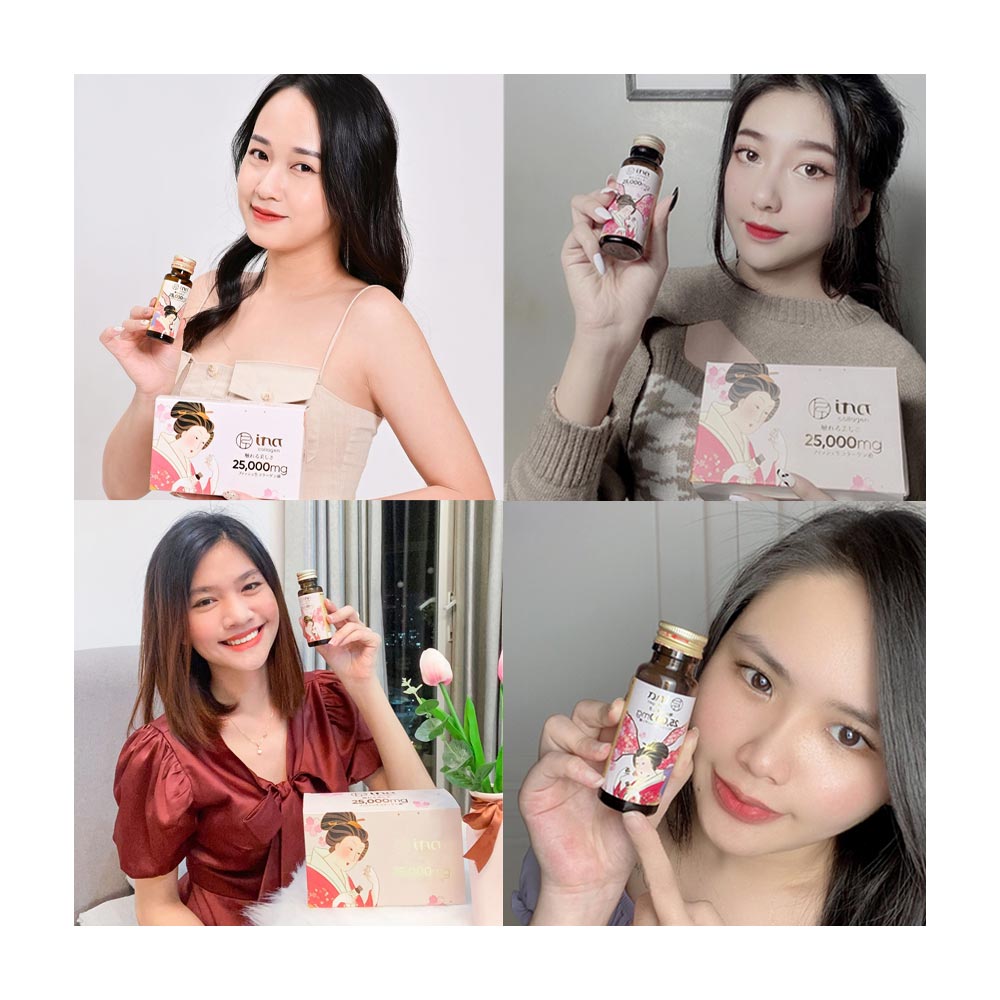 Nước uống Collagen Peptide INA  25,000mg (Hộp 10 chai x 50ml)