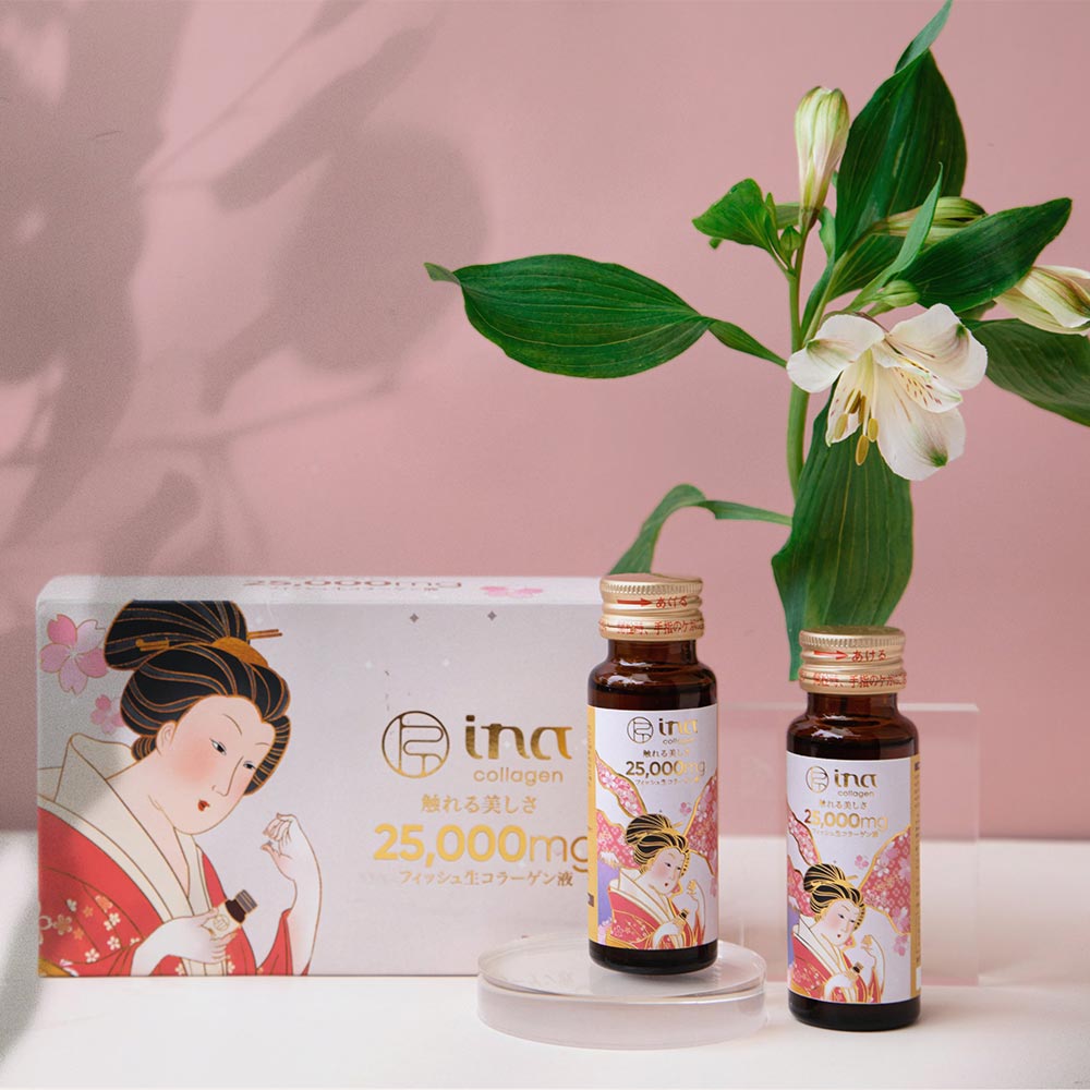 Nước uống Collagen Peptide INA  25,000mg (Hộp 10 chai x 50ml)