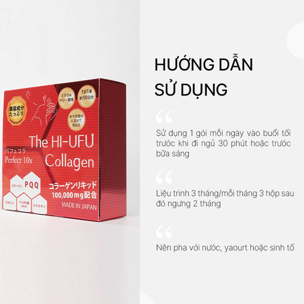 Nước Uống Collagen The HIFU Perfect 10x (Hộp 10 gói)