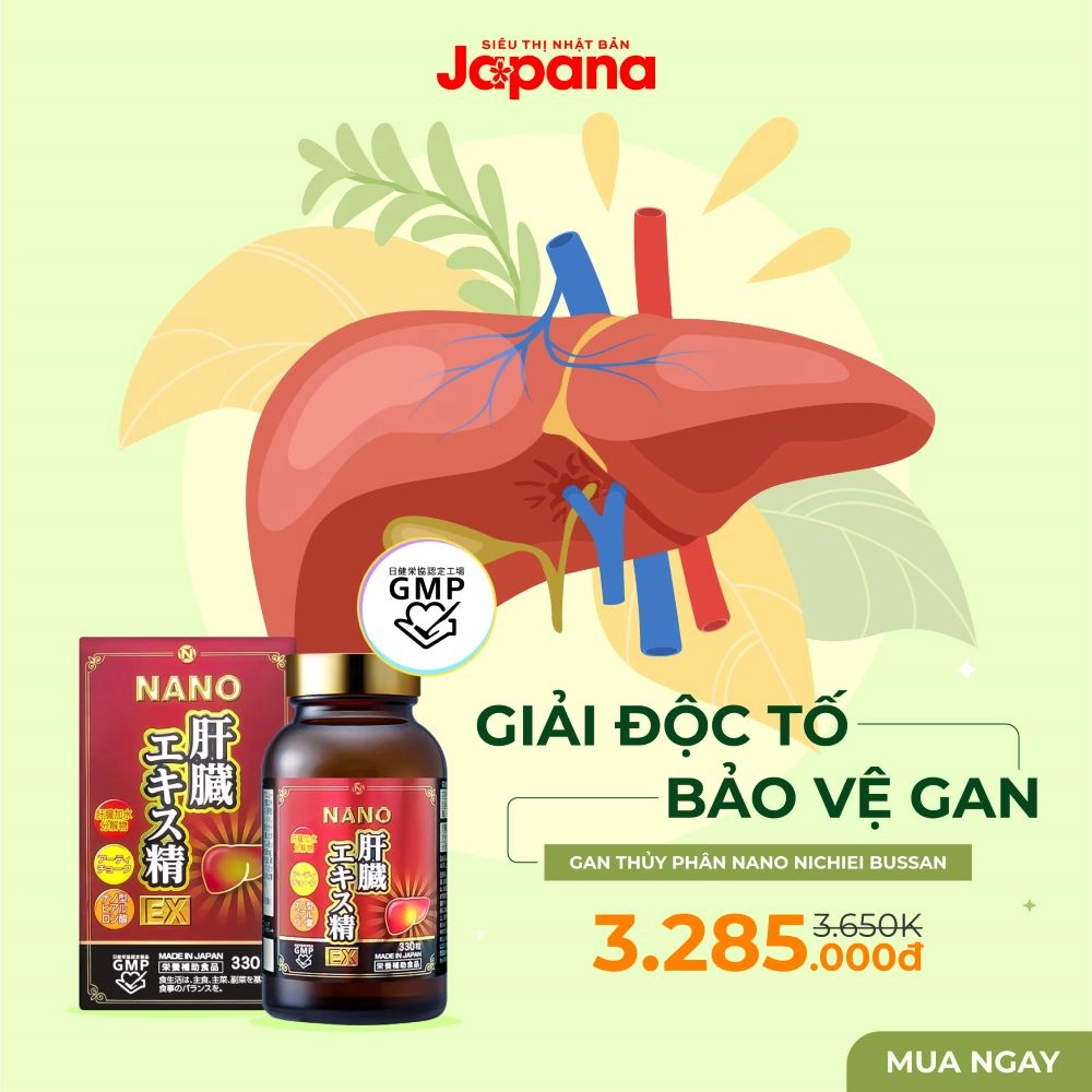 Viên uống hỗ trợ giải độc gan Nichiei Bussan Nano Liver Extract Sperm EX 330 viên 