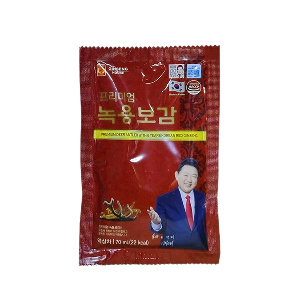 Nước uống chiết xuất nhung hươu và hồng sâm Hàn Quốc 6 năm tuổi Ginseng House (Hộp 30 gói x 70ml)