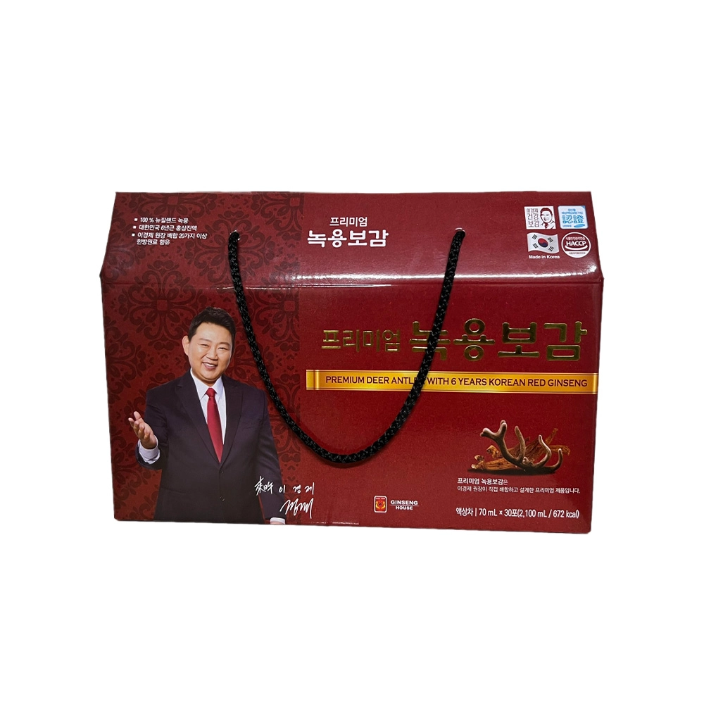 Nước uống chiết xuất nhung hươu và hồng sâm Hàn Quốc 6 năm tuổi Ginseng House (Hộp 30 gói x 70ml)