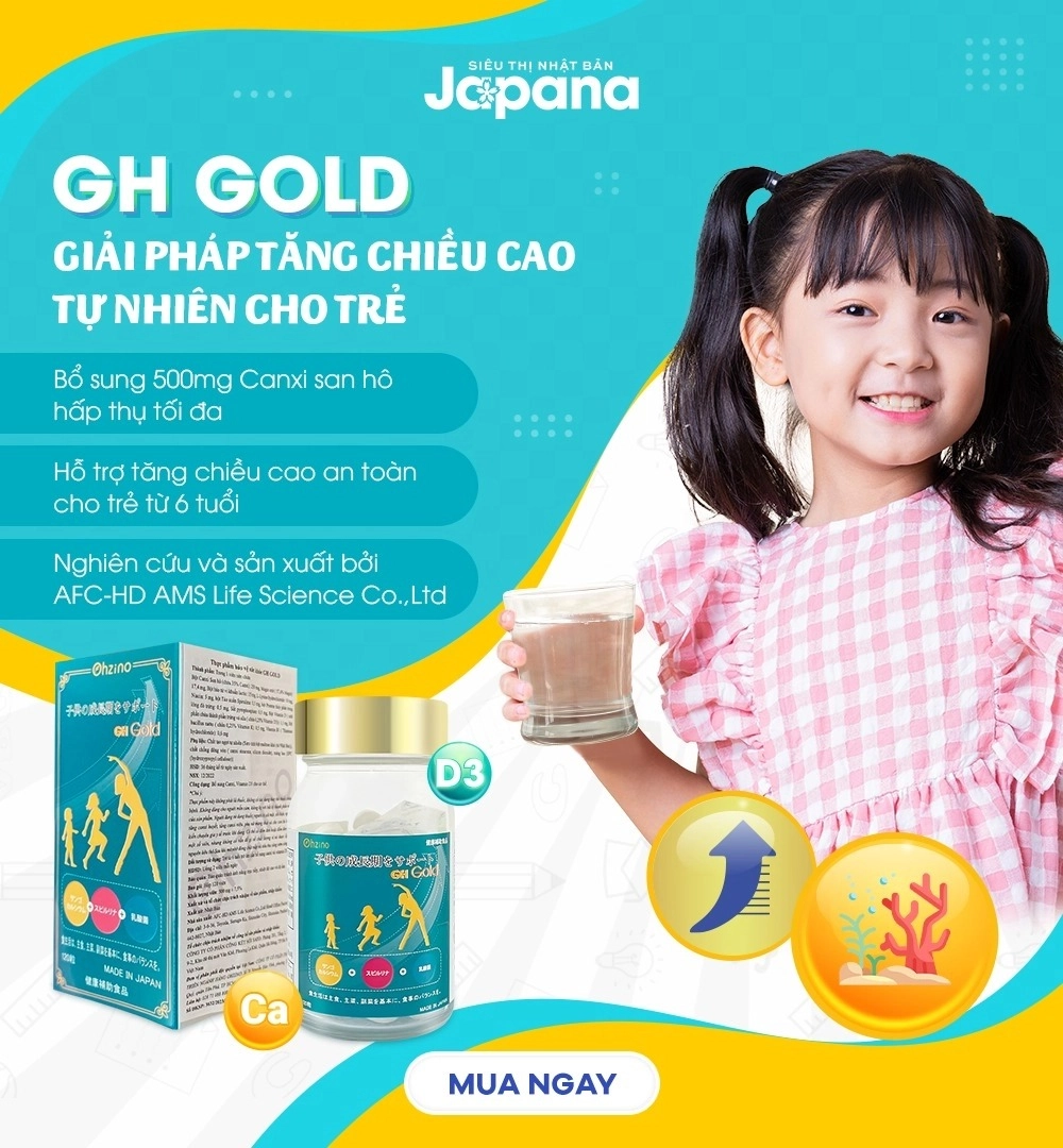 Viên uống hỗ trợ tăng chiều cao GH Gold Nhật Bản 120 viên