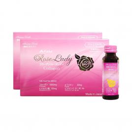 Combo 2 hộp nước uống Collagen Kaza Rose Lady 5000mg (Hộp 10 chai x 50ml) Date 05/25