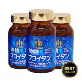 Combo 3 hộp viên uống hỗ trợ điều trị ung thư Kanehide Bio Okinawa Fucoidan xanh 180 viên (Nội địa)